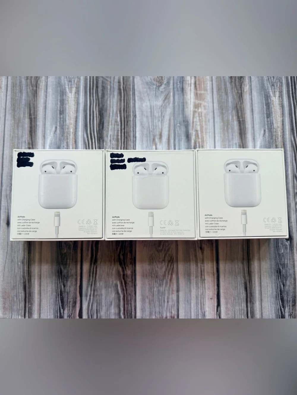Apple White AirPods Charging Case Boxes - Triple Pack
